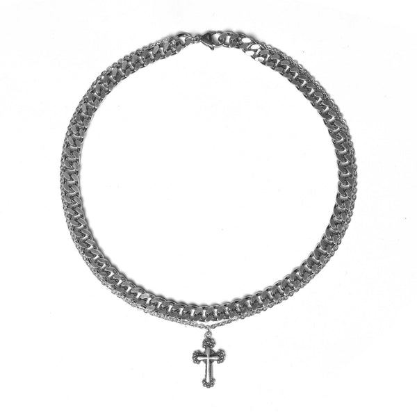 Circular Cross Combo Choker